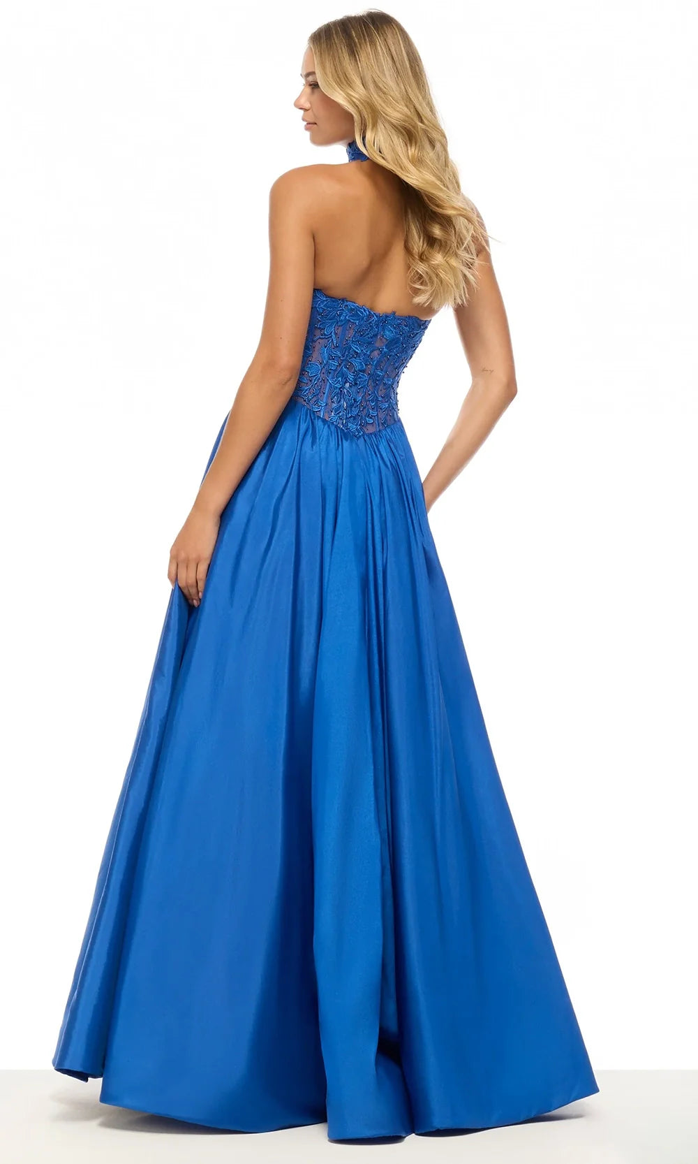 Sherri Hill 57715 - Straight Neckline Taffeta Gown with Choker Prom Dresses