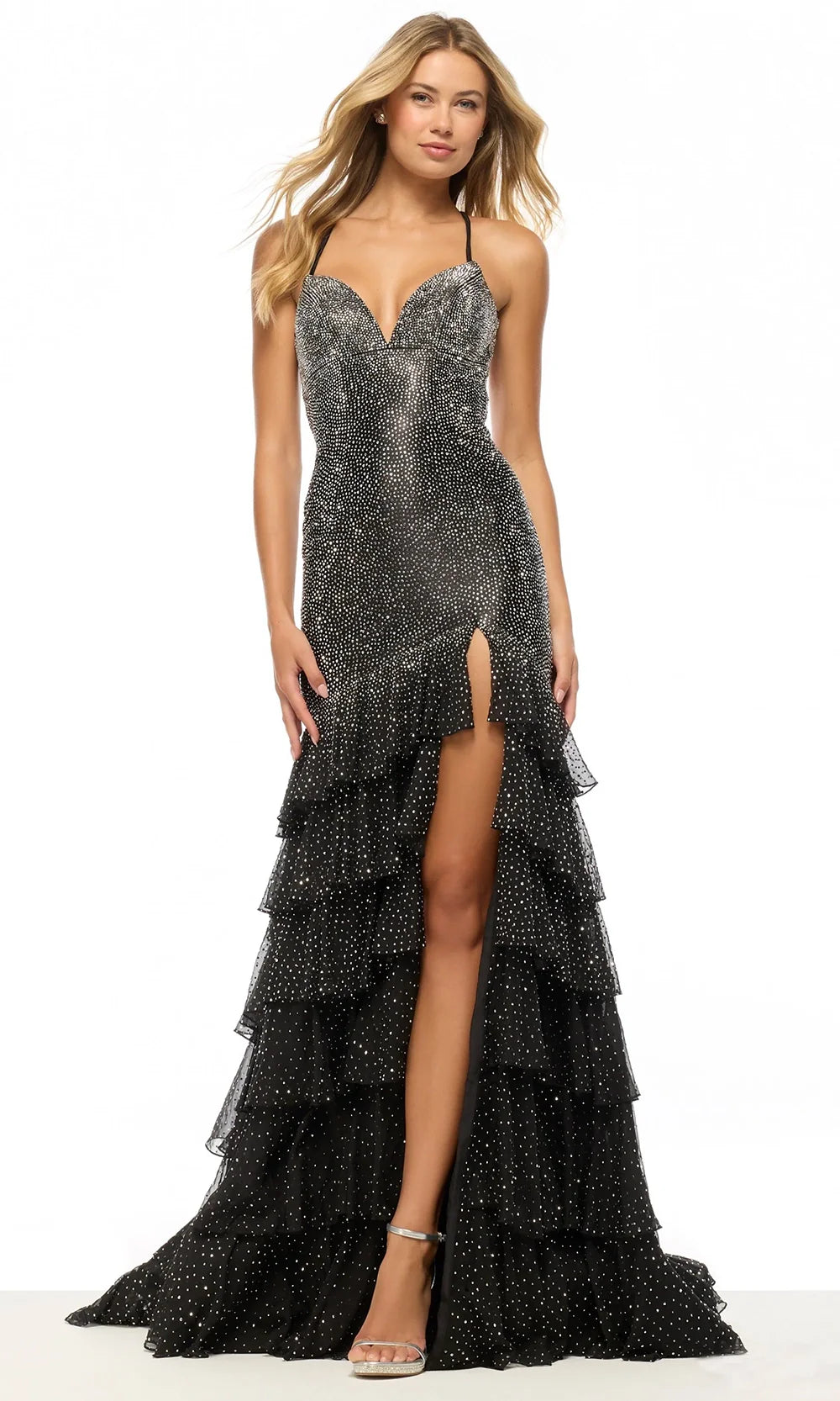 Sherri Hill 57832 - Strappy Back Sparkling Beaded Dress Prom Dresses