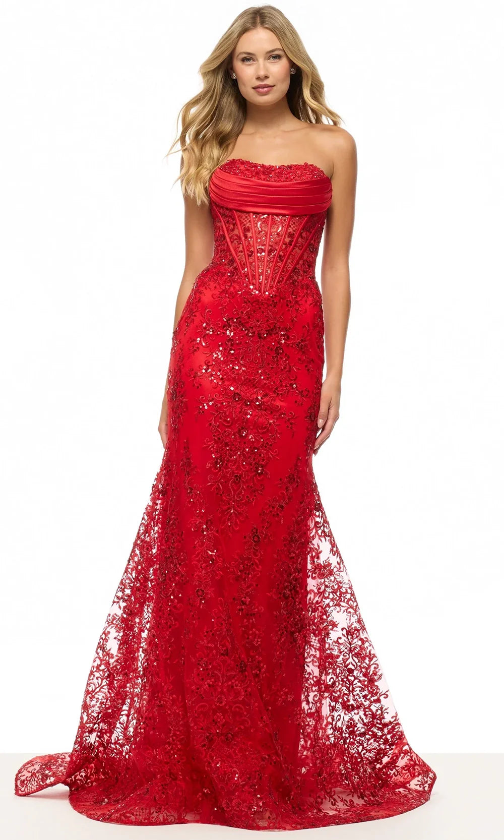 Sherri Hill 57645 - Embroidered Sequin Mermaid Evening Gown Prom Dresses