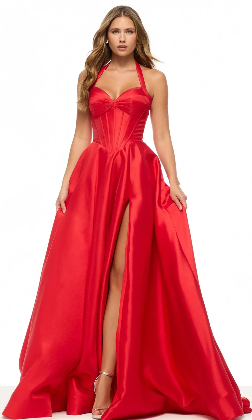 Sherri Hill 57737 - Full Mikado Lace-Up Back Gown Prom Dresses
