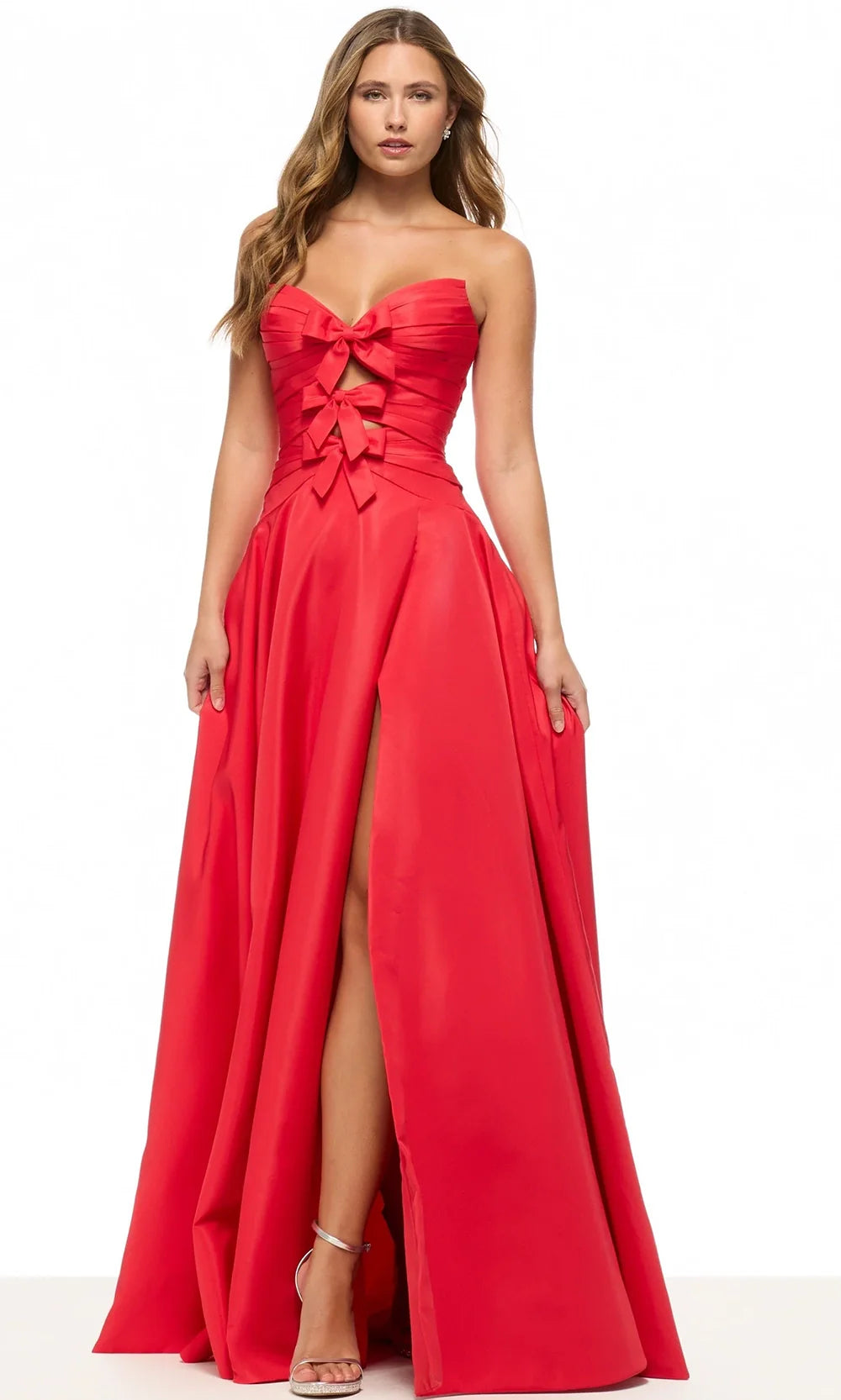 Sherri Hill 57771 - Sweetheart Evening Gown with Triple Bow Bodice Prom Dresses