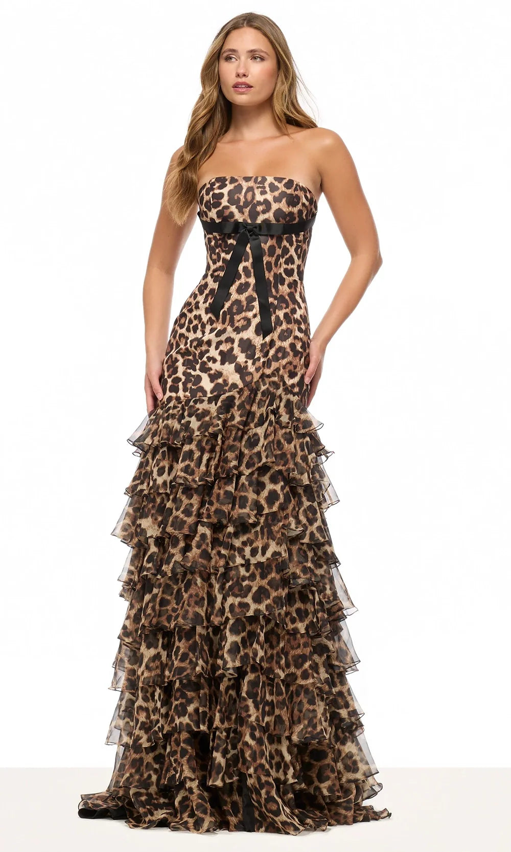 Sherri Hill 57825 - Ruffled Trumpet Cheetah Print Dress Prom Dresses