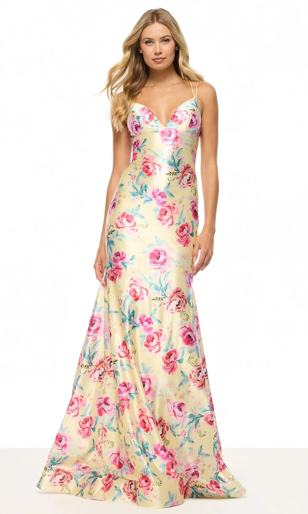 Sherri Hill 57859 - Lace-Up Back Floral Evening Gown Prom Dresses