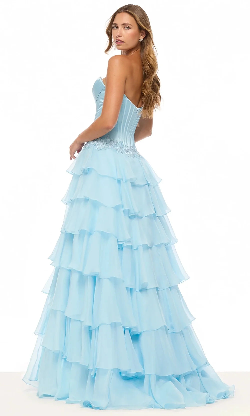 Sherri Hill 57868 - Romantic Strapless Gown with Corset Detail Ball Gowns