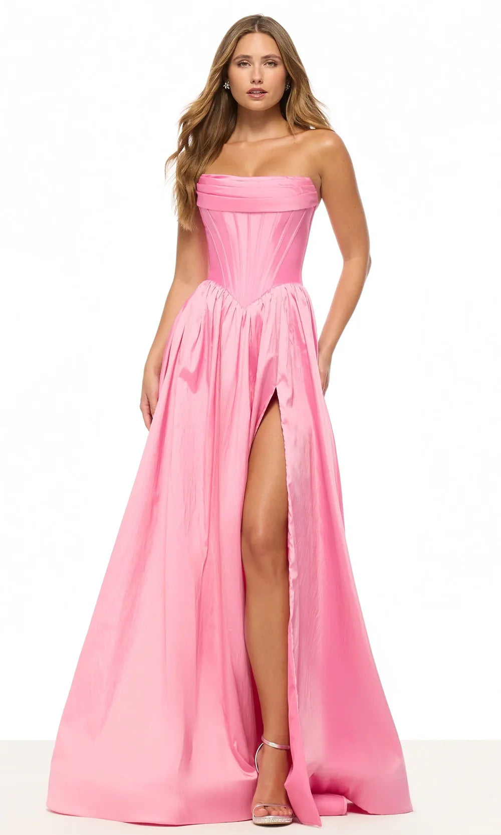 Sherri Hill 57870 - Strapless Draped Evening Gown with Corset Bodice Prom Dresses