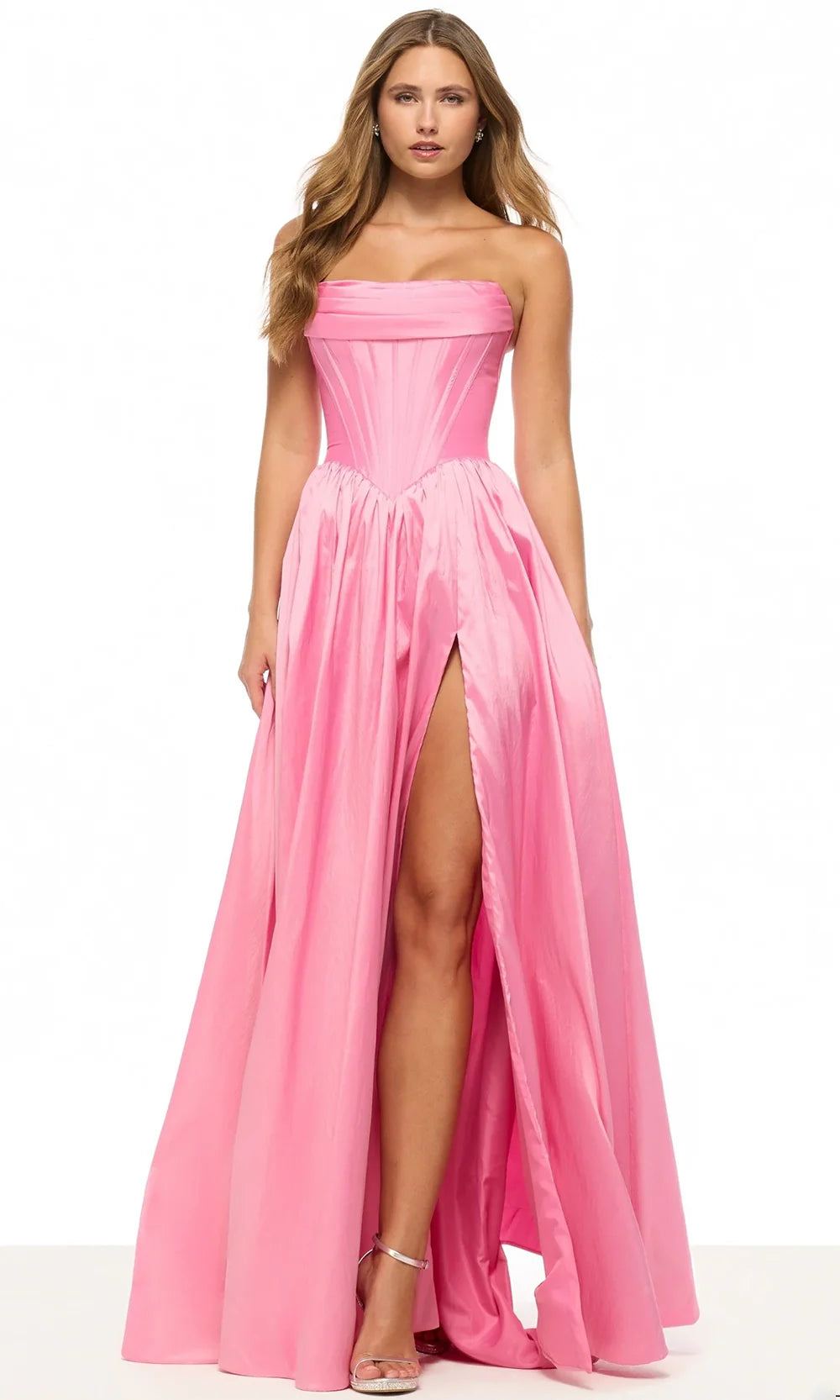 Sherri Hill 57870 - Strapless Draped Evening Gown with Corset Bodice Prom Dresses