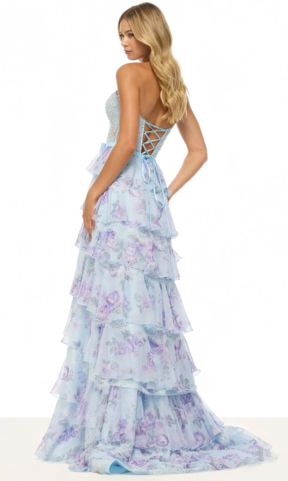Sherri Hill 57908 - Embroidered Top A-Line Ruffle Gown Prom Dresses