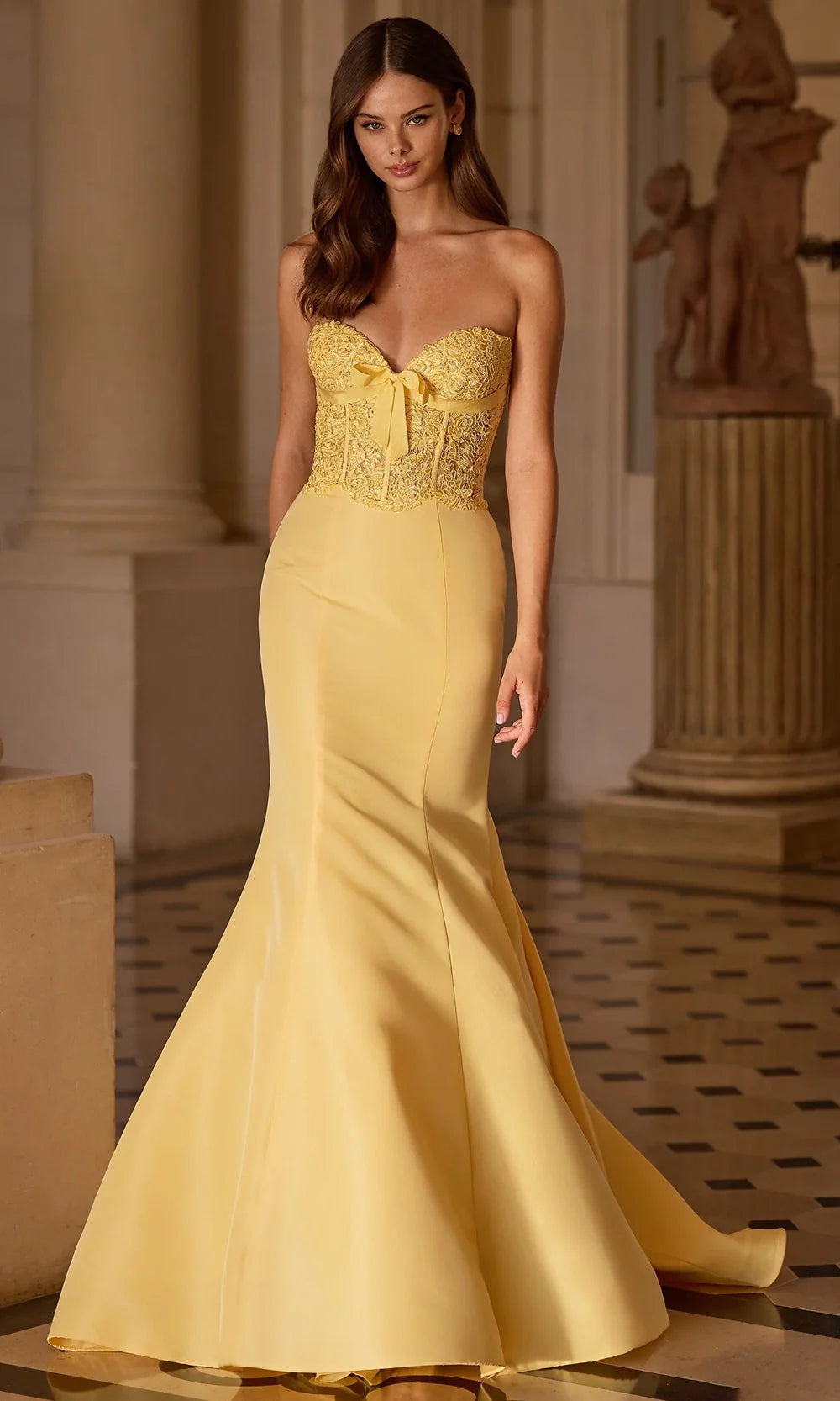 Sherri Hill 57621 - Sweetheart Lace Top Mermaid Gown Prom Dresses