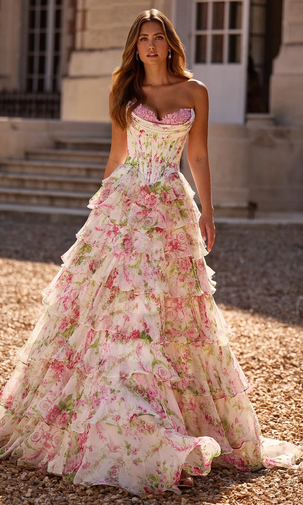 Sherri Hill 57693 - Tiered Ruffle A-Line Prom Gown Prom Dresses