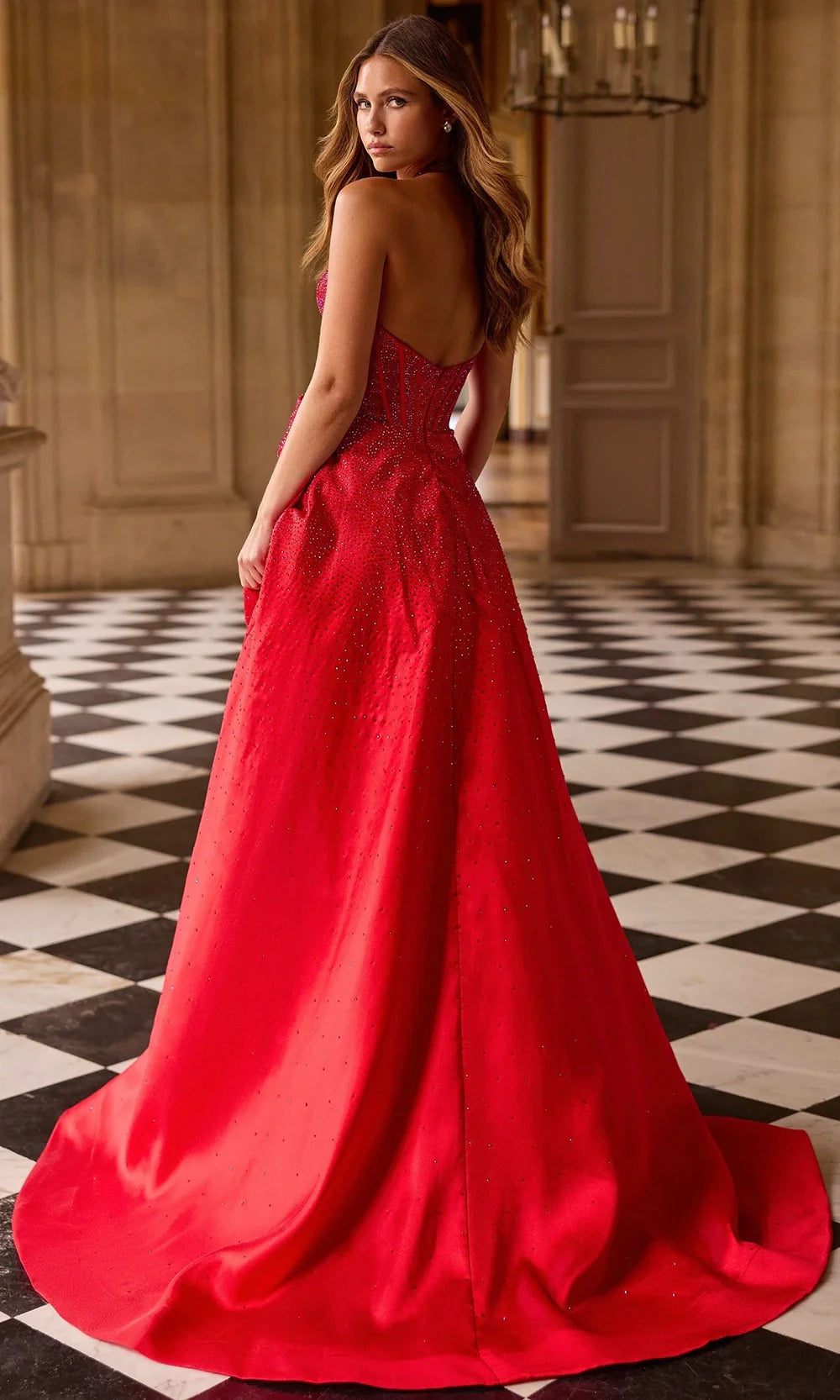 Sherri Hill 57698 - Bow Accent Sleeveless Beaded Dress Prom Dresses