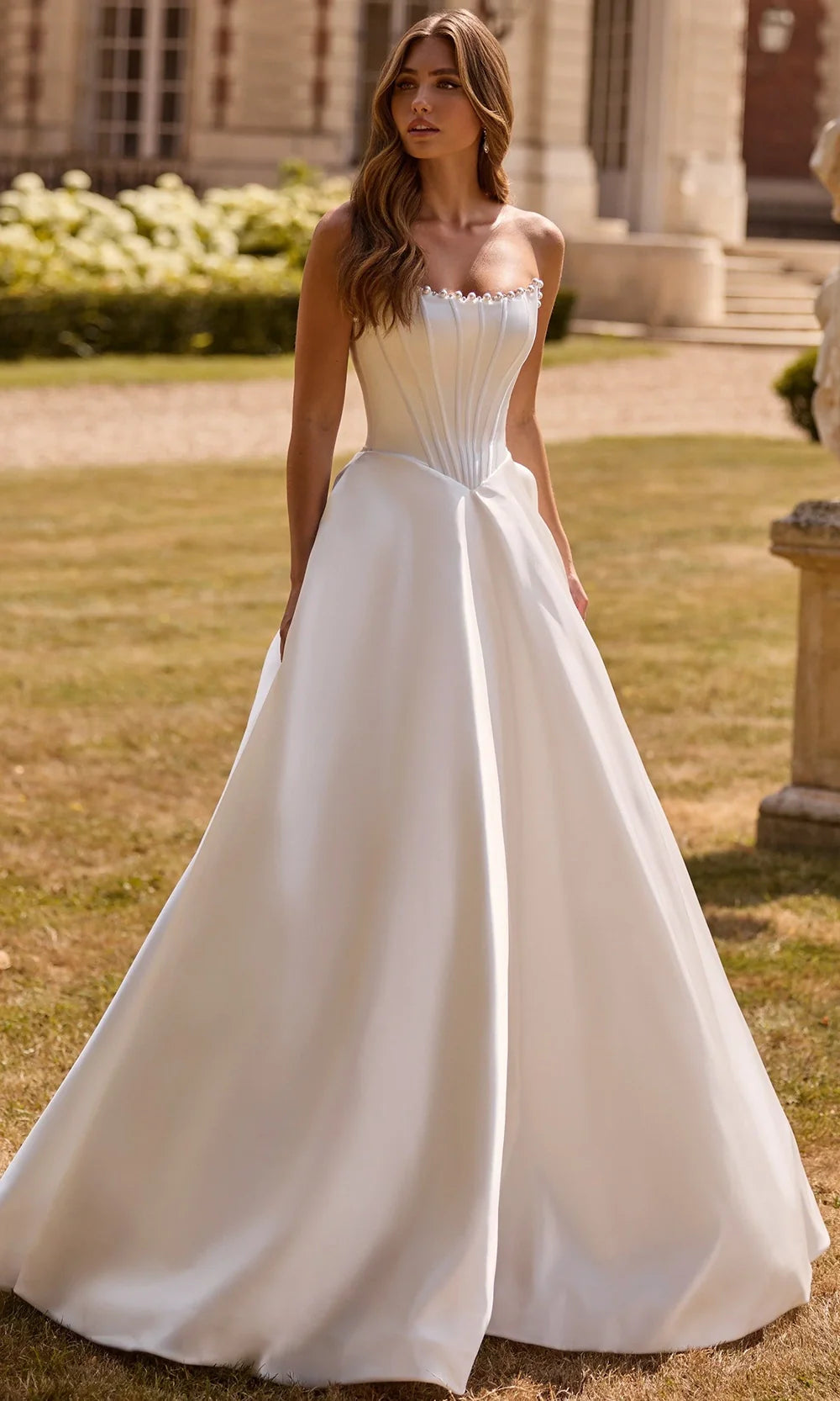 Sherri Hill 57742 - Pearl Trim Scoop Evening Gown Prom Dresses