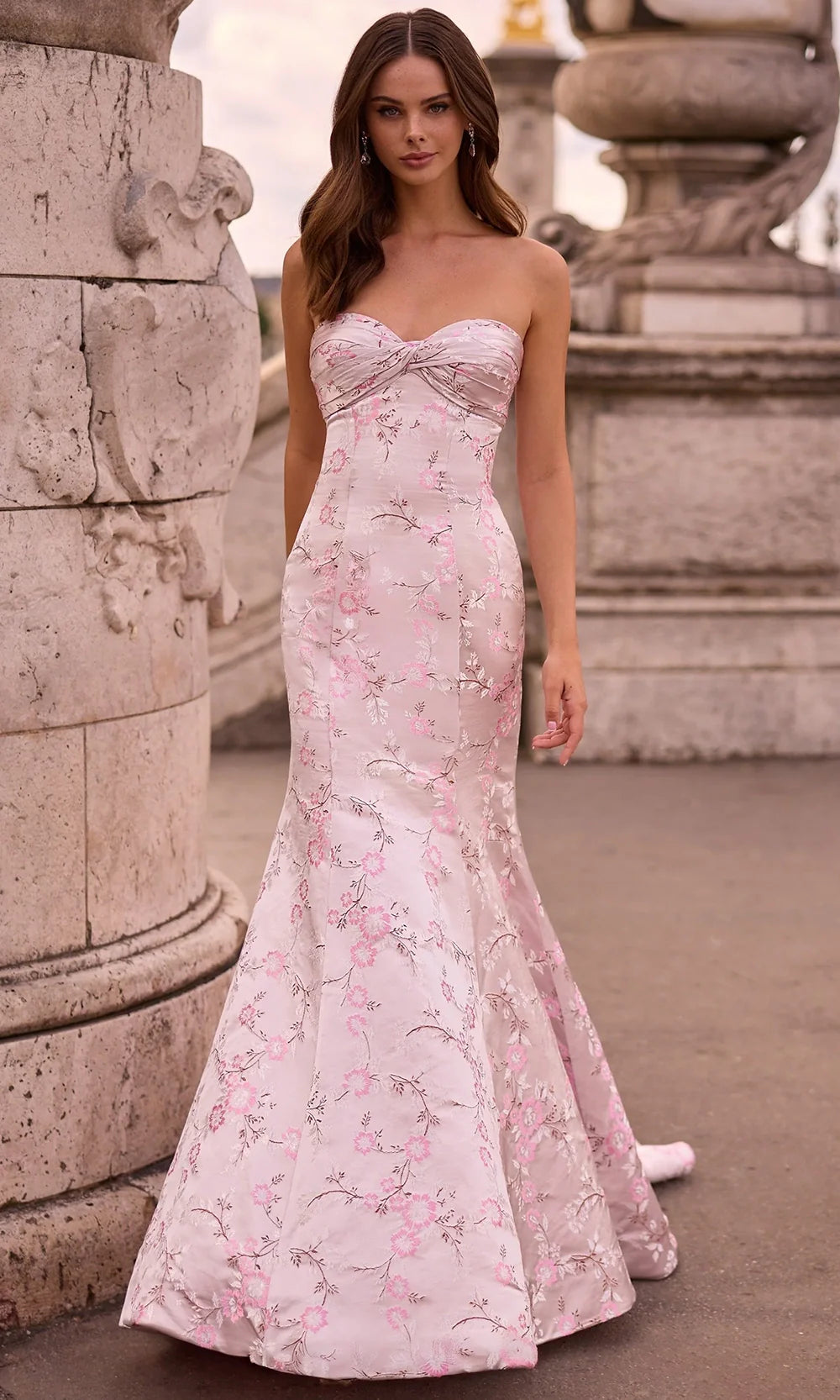 Sherri Hill 57751 - Sweetheart Floral Pattern Long Dress Prom Dresses
