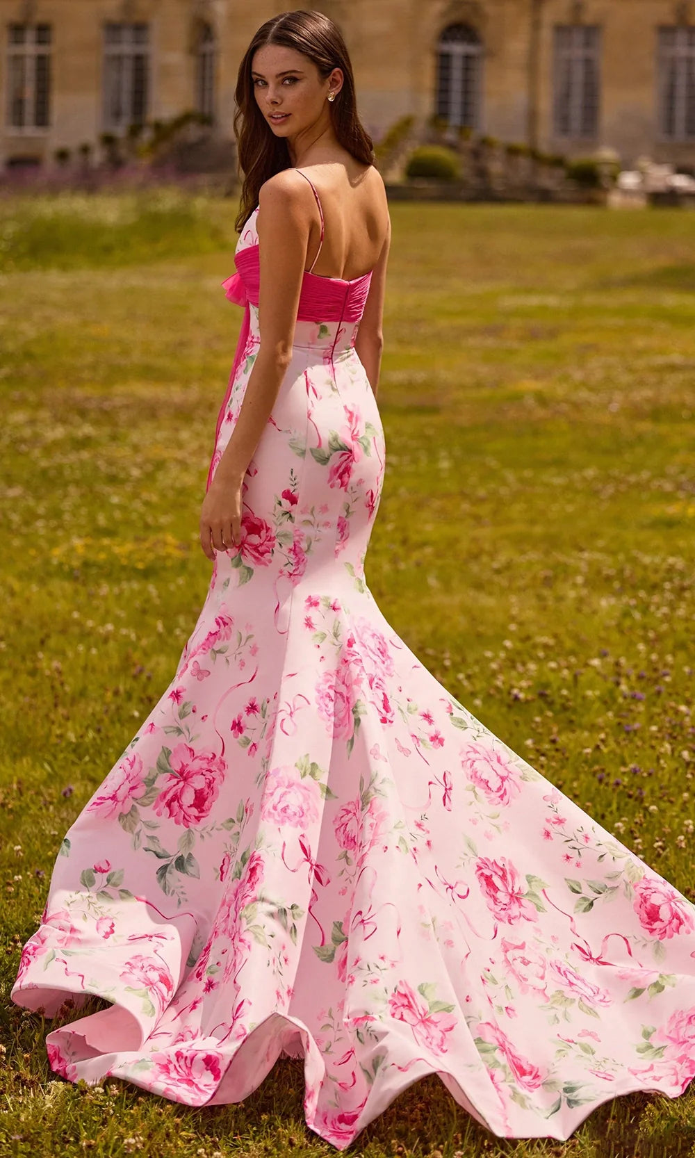 Sherri Hill 57834 - Spaghetti Strap Floral Mermaid Dress Prom Dresses