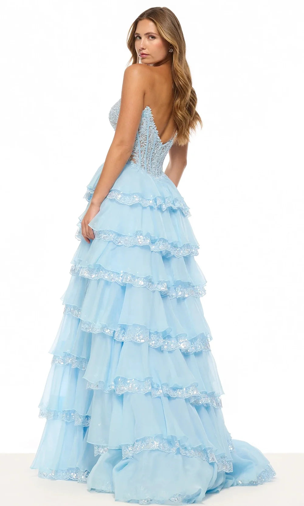Sherri Hill 57885 - V-Open Back Embroidered Sequin Dress Prom Dresses
