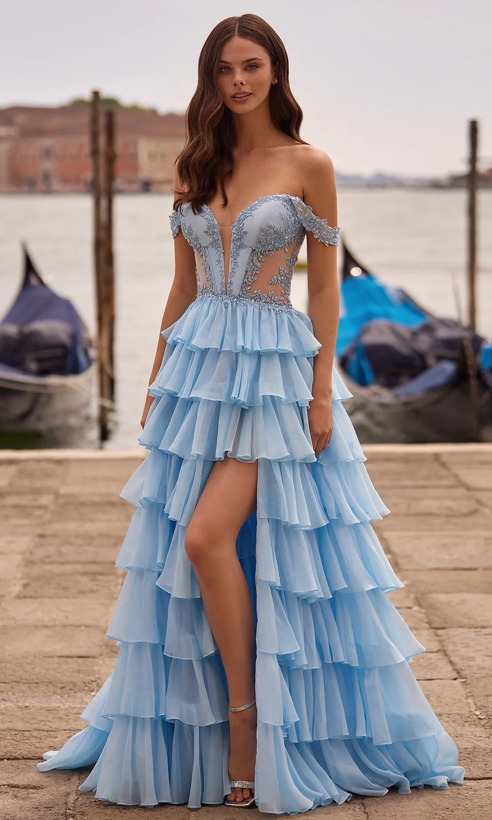 Sherri Hill 57528 - Long Chiffon A-Line Dress