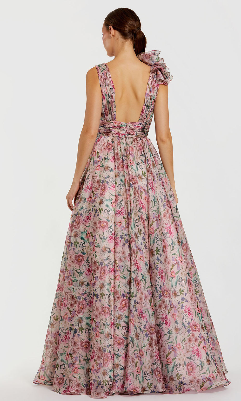 Mac Duggal 68947 - Floral Print A-Line Evening Gown Prom Dresses