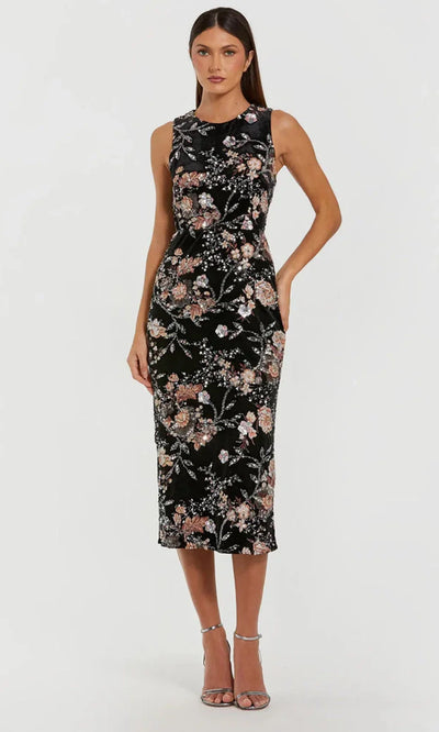 Mac Duggal 68958 - Jewel Neck Floral Embroidered Dress Cocktail Dresses