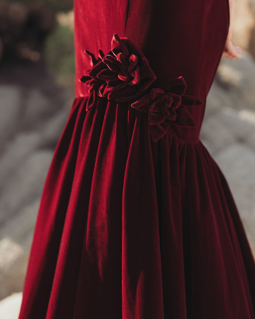 Mac Duggal 68983 - One Shoulder Velvet Trumpet Gown In Red