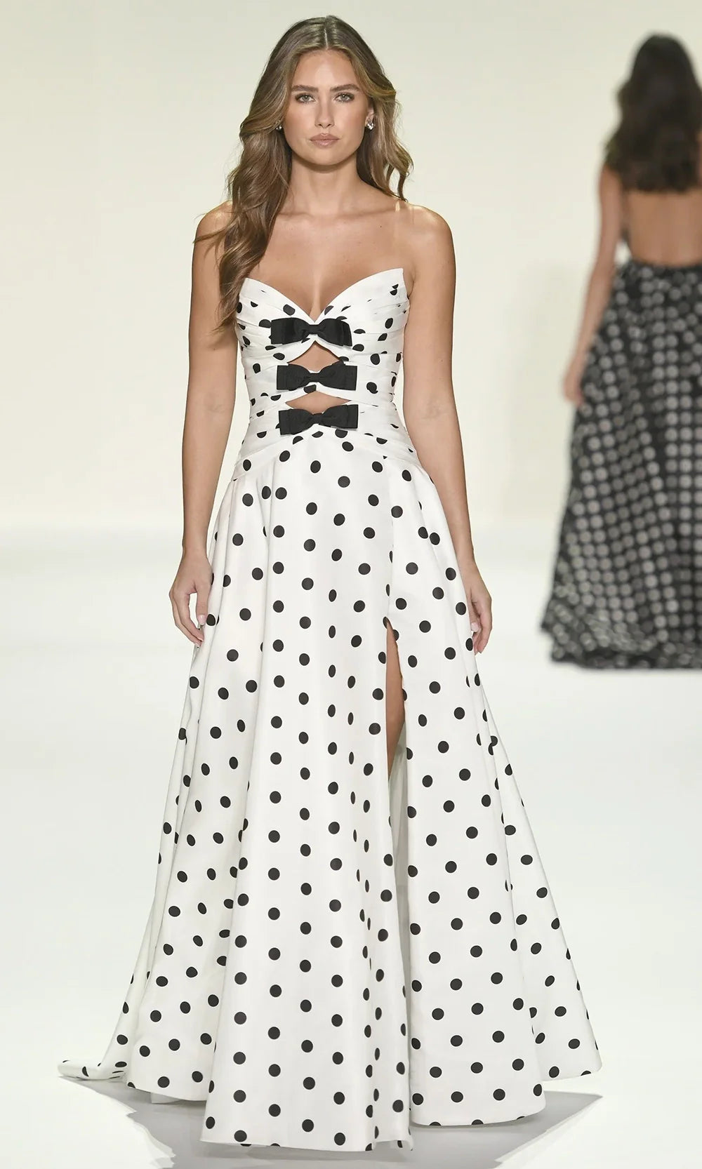 Sherri Hill 57764 - Sweetheart Polka Dot Dress with Bow Accent Prom Dresses