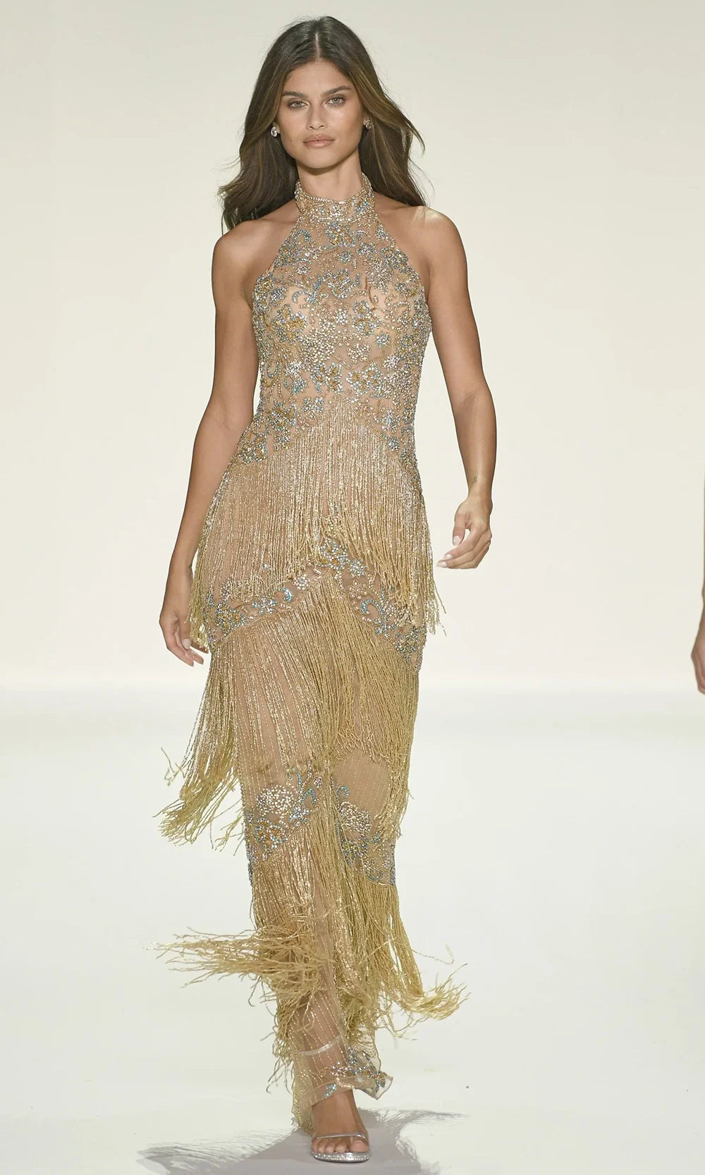 Sherri Hill 67191 - Sparkling Halter Fringe Dress Prom Dresses