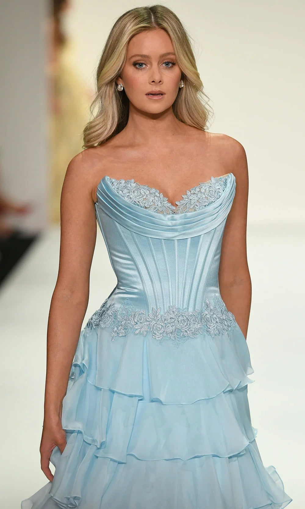 Sherri Hill 57868 - Lace Applique Ruffle Dress