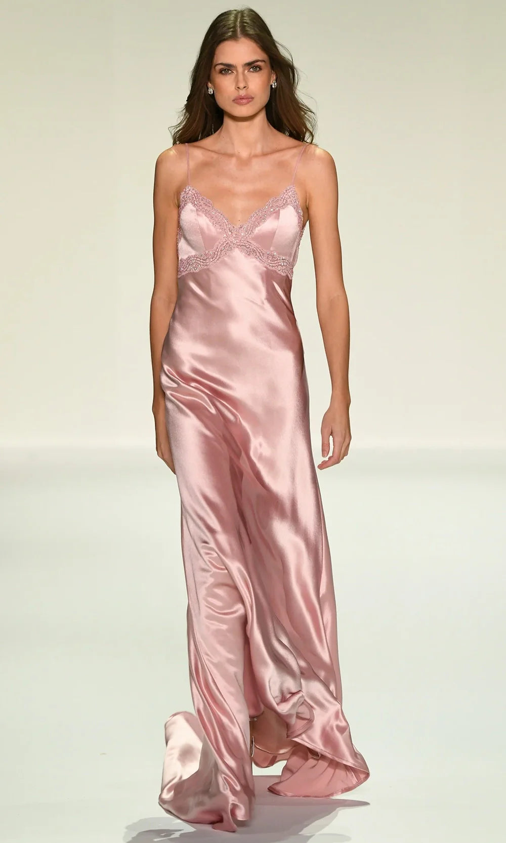 Sherri Hill 57822 - Spaghetti Strap Lace Satin Gown