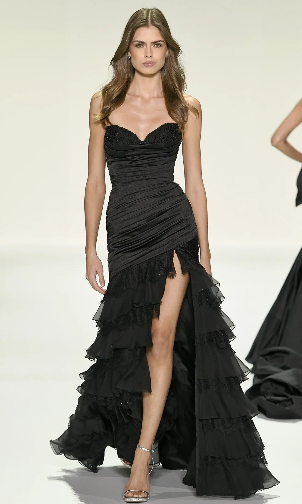 Sherri Hill 57874 - Ruched Sweetheart Dress with Ruffle Layers Prom Dresses