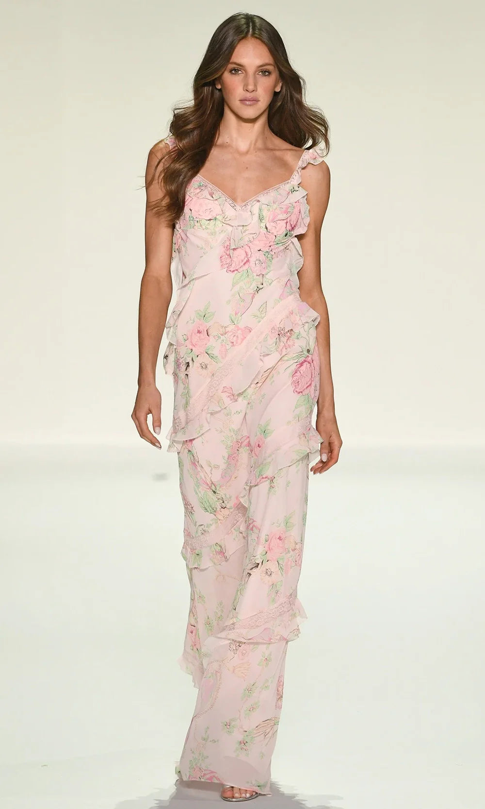 Sherri Hill 57782 - Floral Print Sheath Gown with Lace Details Prom Dresses