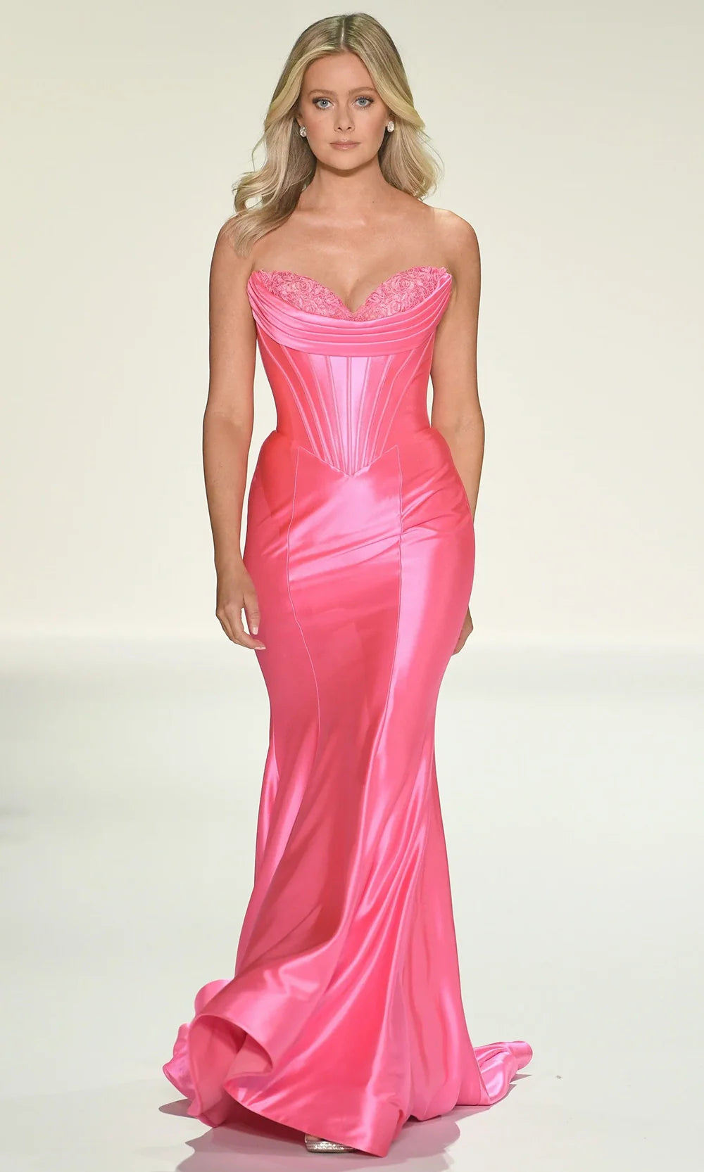 Sherri Hill 57986 - Lace Trim Stretch Satin Sweetheart Gown Prom Dresses