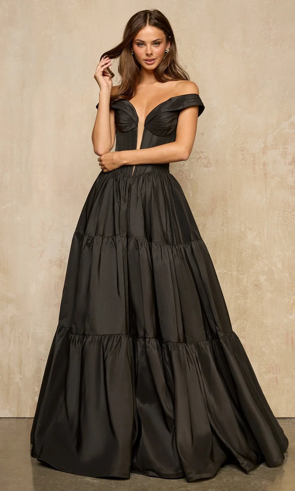Sherri Hill 57945 - Corset Bodice Tiered Skirt Evening Gown Ball Gowns