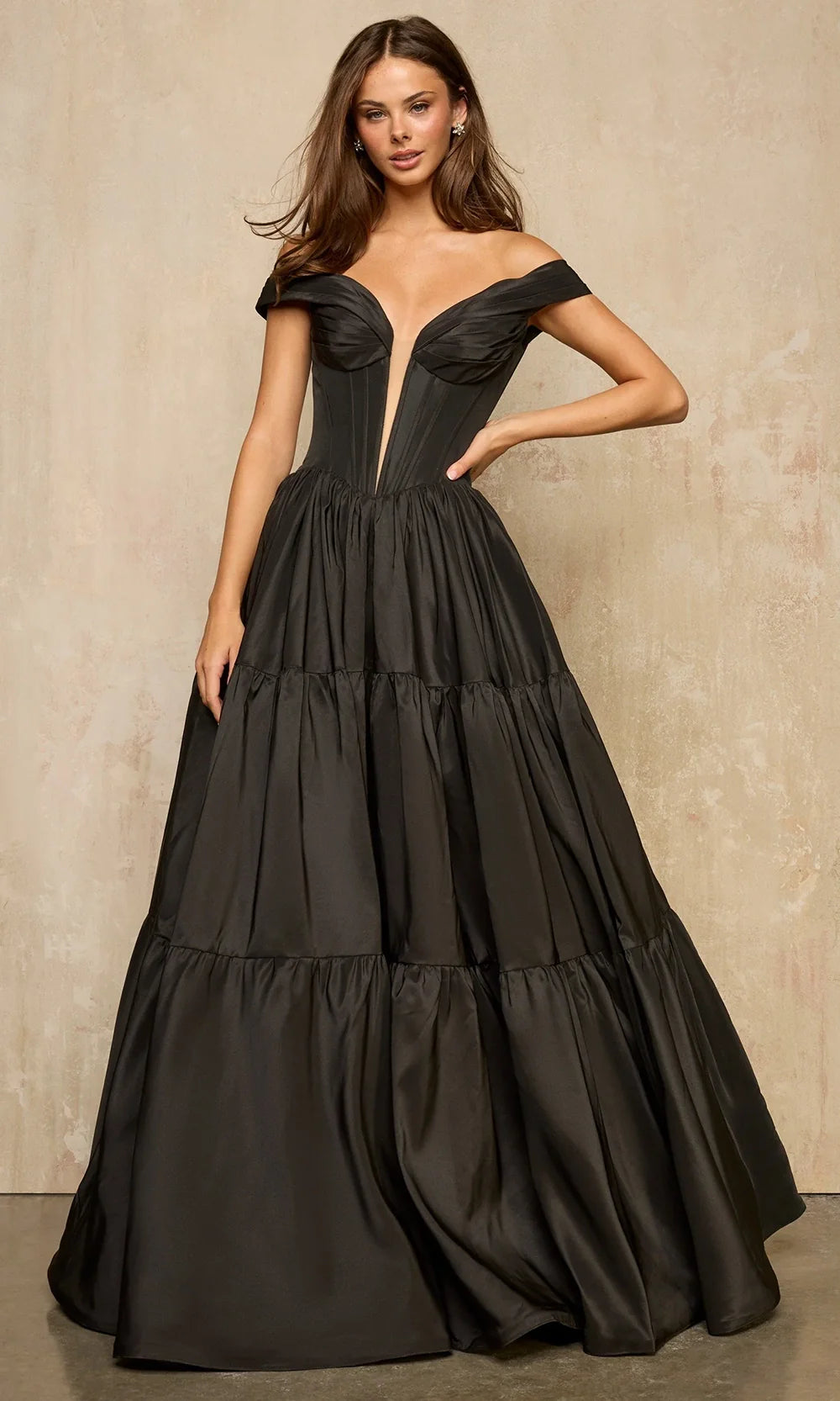 Sherri Hill 57945 - Corset Bodice Tiered Skirt Evening Gown Ball Gowns