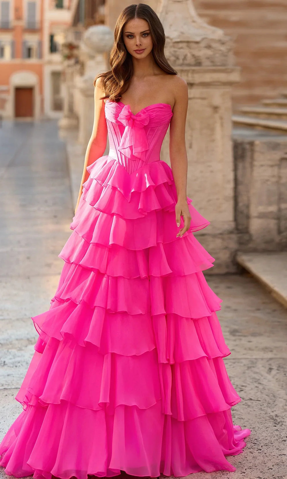 Sherri Hill 57923 - High Slit Ruffle Gown with Sweetheart Neckline Ball Gowns