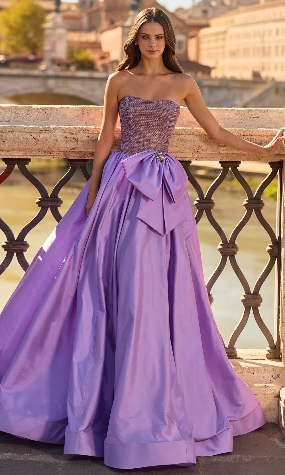 Sherri Hill 67170 - Bow Accent Beaded Strapless Ballgown Ball Gowns