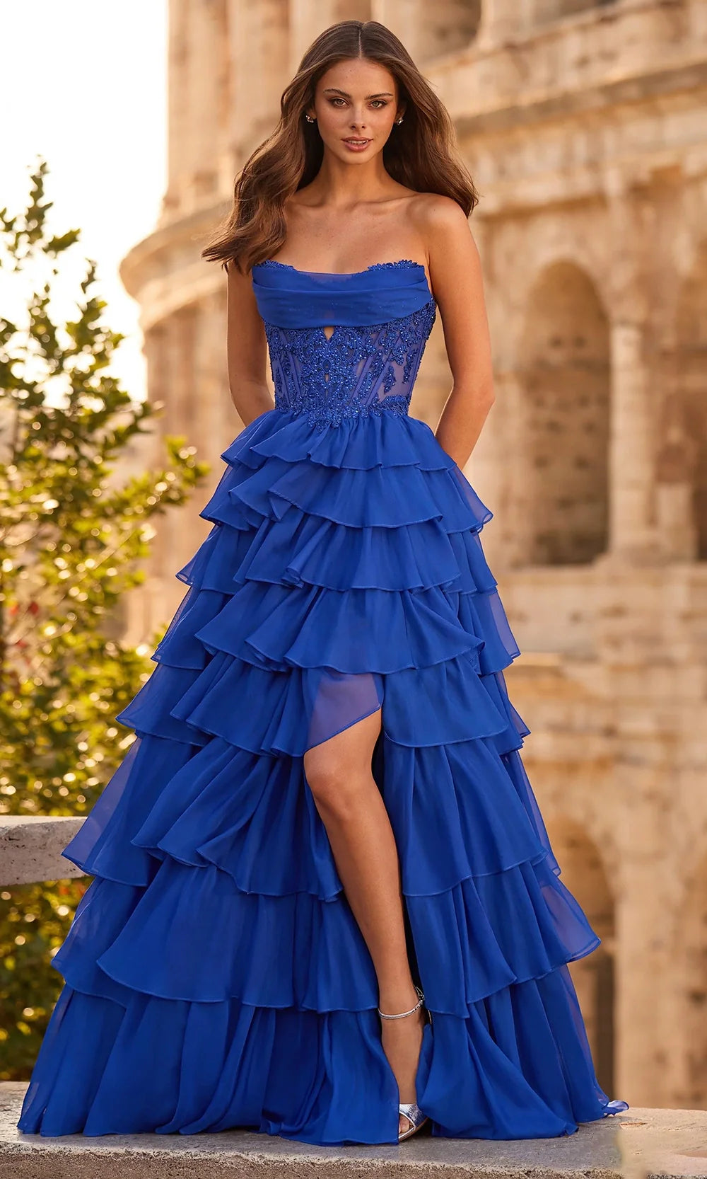 Sherri Hill 57497 - Strapless A-Line Gown with Embellished Corset Prom Dresses
