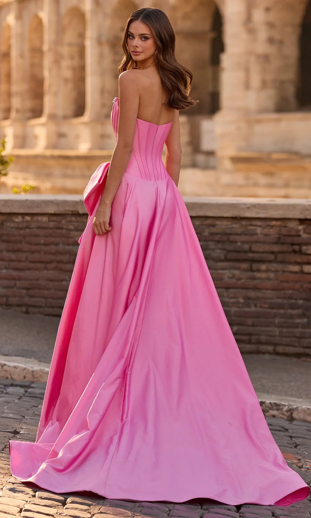 Sherri Hill 57813 - A-Line Pearl Embellished Satin Gown Prom Dresses