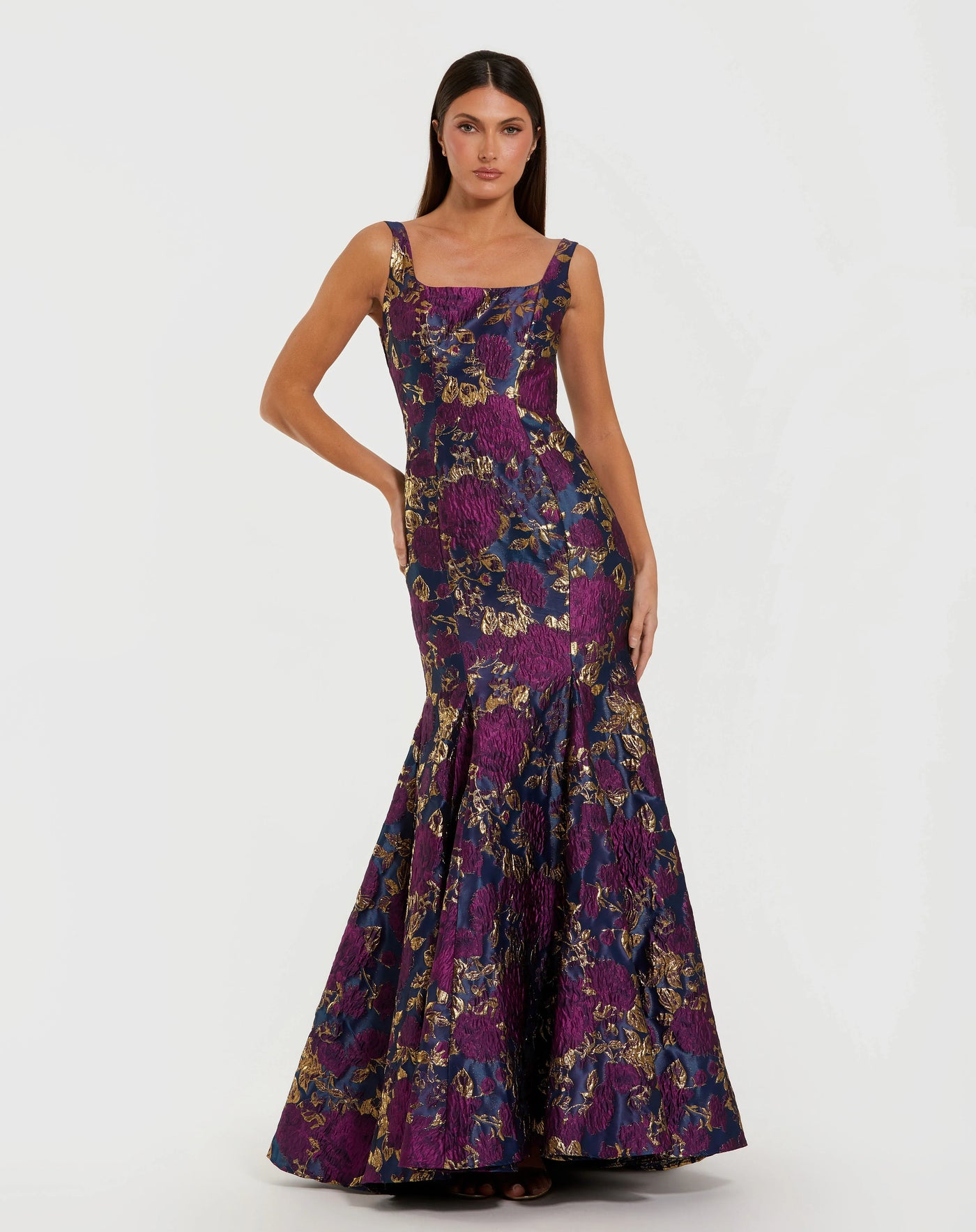 Mac Duggal 69001 - Trumpet Skirt Wide Strap Evening Gown Formal Gowns