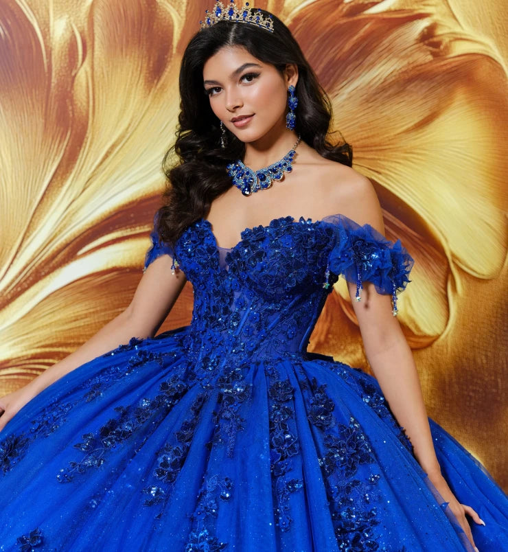 Princesa by Ariana Vara PR30174 - Floral Quinceañera Ball Gown