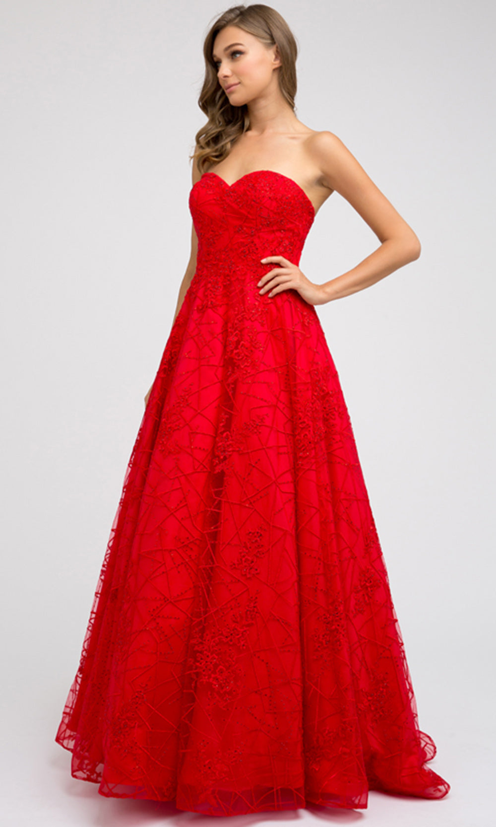 Juliet Dresses 692 - Sweetheart Embellished Long Gown Ball Gowns