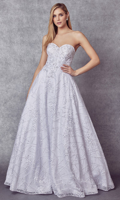 Juliet Dresses 692 - Sweetheart Embellished Long Gown Ball Gowns