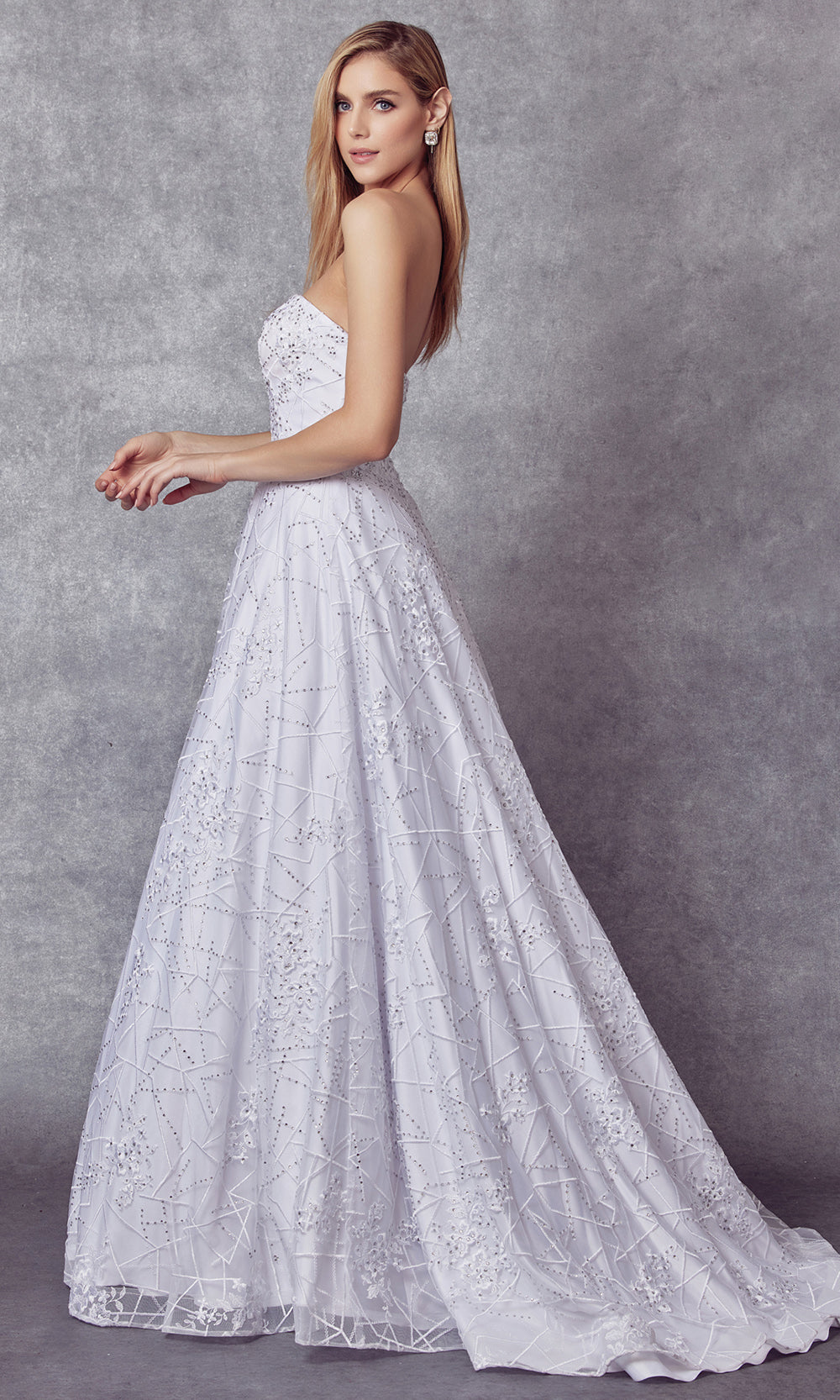 Juliet Dresses 692 - Sweetheart Embellished Long Gown Ball Gowns