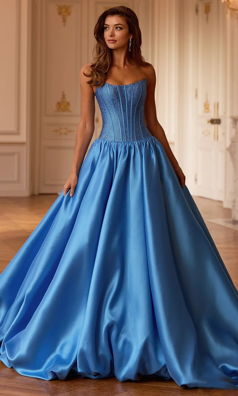 Sherri Hill 58091 - Jeweled Basque Bubble Hem Ballgown