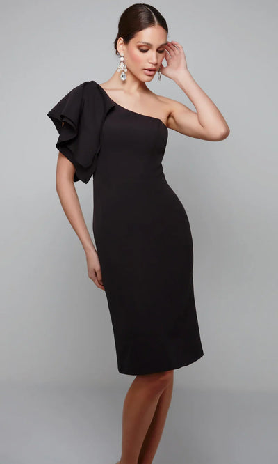 Alyce Paris 70005 - Ruffle Sleeve Sheath Cocktail Dress Wedding Guest