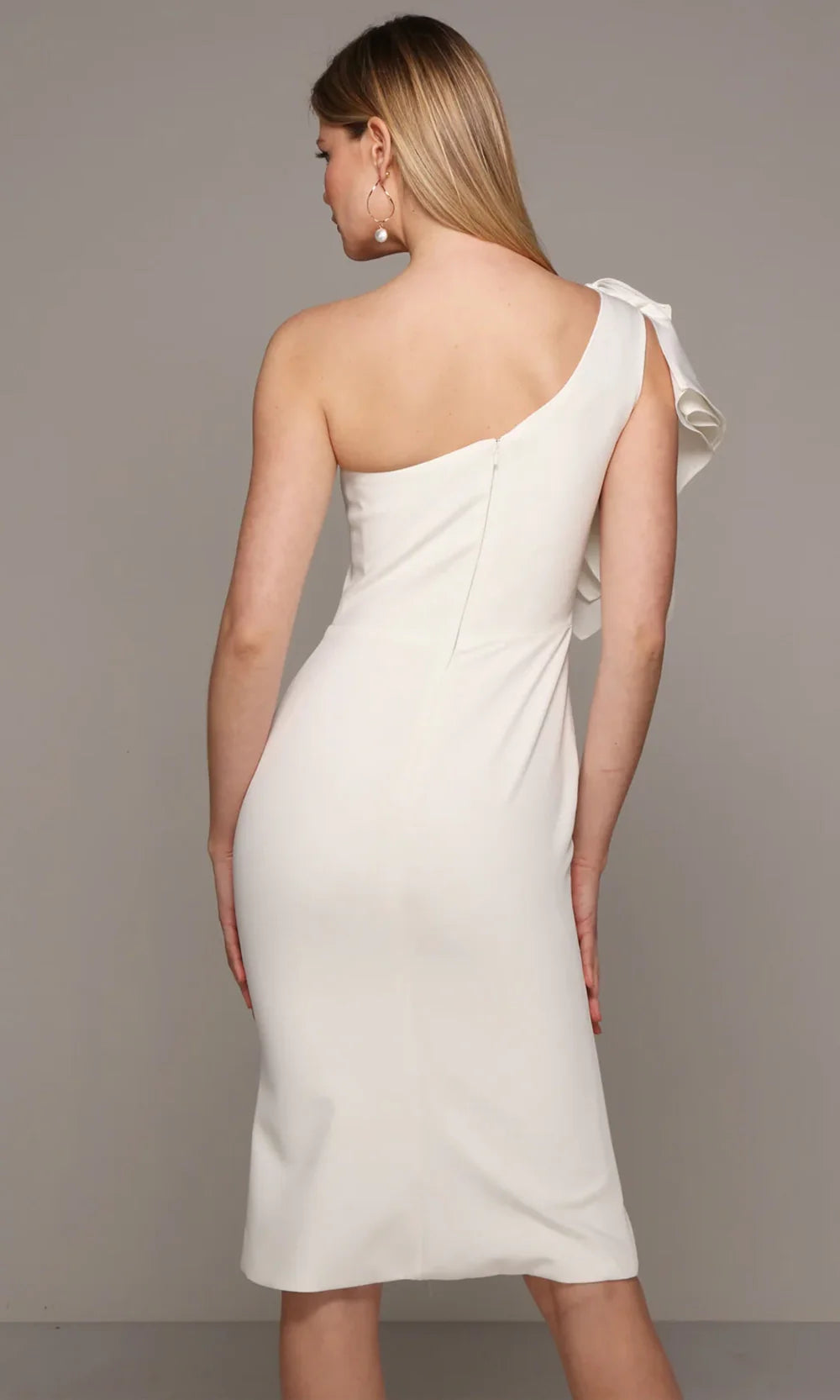 Alyce Paris 70005 - Ruffle Sleeve Sheath Cocktail Dress Wedding Guest