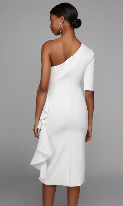 Alyce Paris 70006 - Ruffled Skirt Asymmetric Fitted Dress Wedding Guest