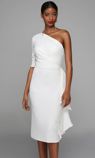 Alyce Paris 70006 - Ruffled Skirt Asymmetric Fitted Dress Wedding Guest