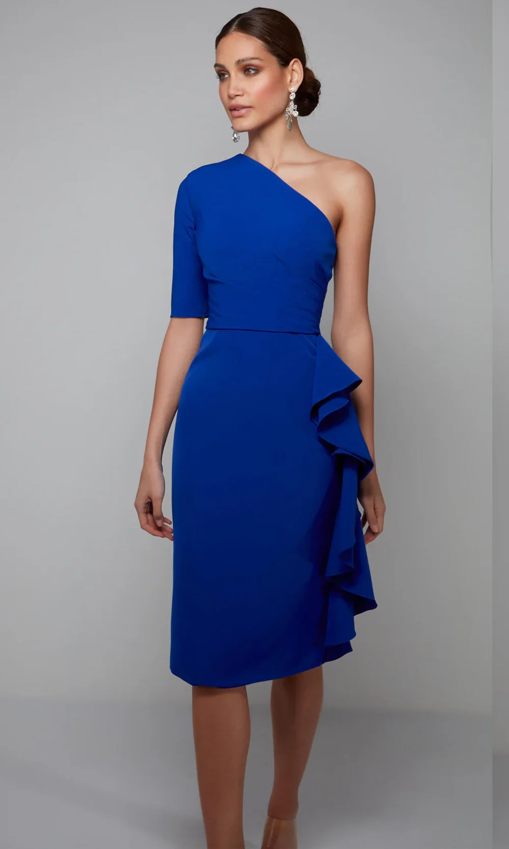 Alyce Paris 70006 - Ruffled Skirt Asymmetric Fitted Dress Wedding Guest