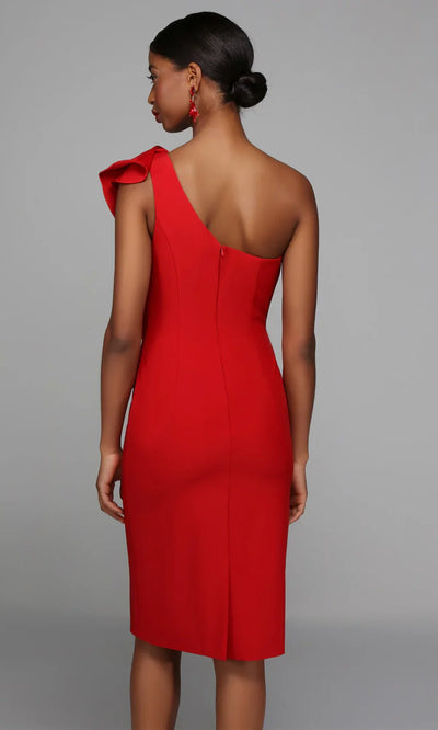 Alyce Paris 70008 - Cascading Ruffle Sheath Cocktail Dress Cocktail Dresses
