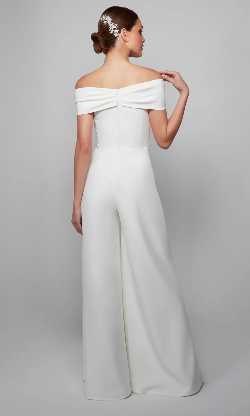Alyce Paris 70013 - Wide-Leg Cap Sleeve Knit Jumpsuit Formal Pantsuits