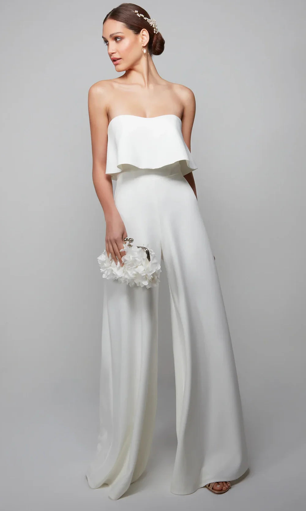 Alyce Paris 70015 - Wide-Leg Strapless Bridal Jumpsuit Formal Pantsuits