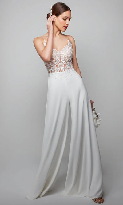 Alyce Paris 70017 - Lace Top Sleeveless Jumpsuit Homecoming Dresses